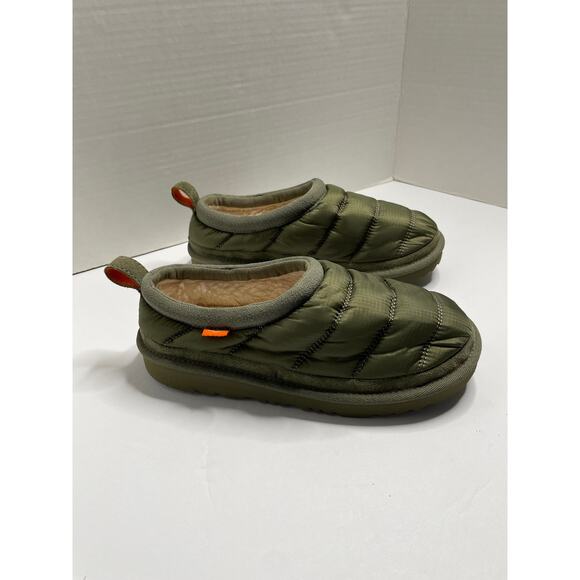 NEW UGG Big Kids Size 3 Tasma Olive Green Puffer Slip On Slipper - Picture 2 of 6